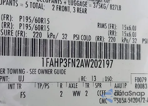 2010 Ford Focus Se from USA, damaged, VIN 1FAHP3FN2AW202197